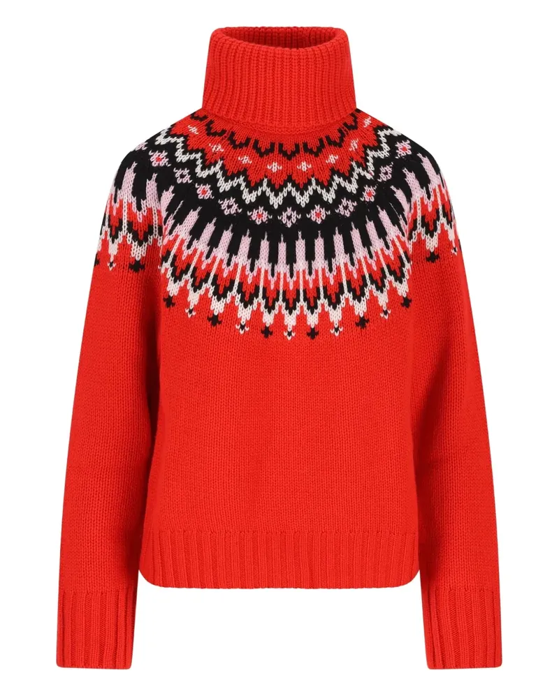 Bogner Gemusterter Rollkragenpullover - Orange Orange