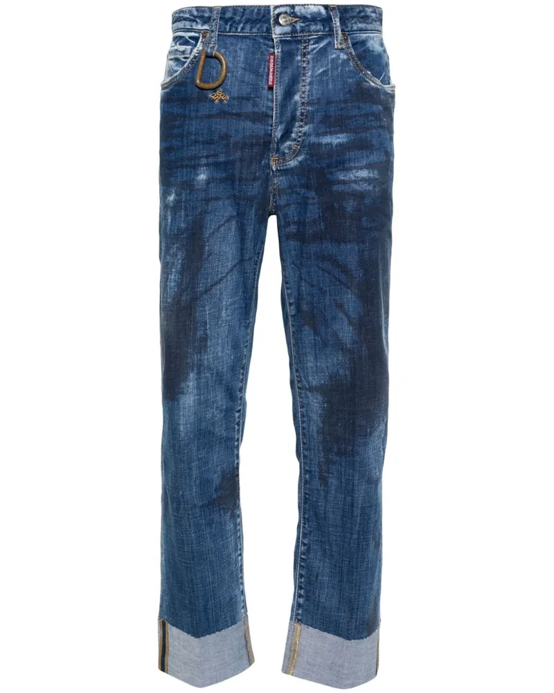 Dsquared2 Gerade Boston Jeans - Blau Blau