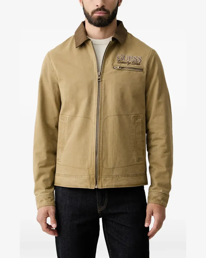 Guess Jacke mit Logo-Stickerei - Nude Nude