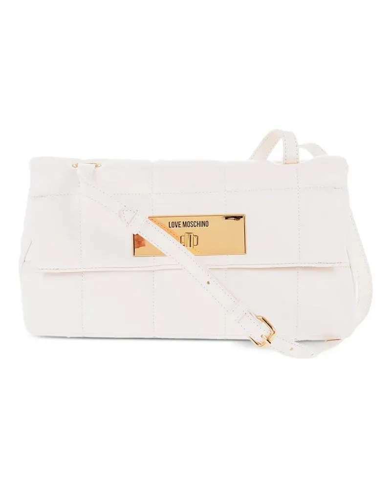 Moschino Schultertasche mit CC-Drehverschluss - Nude Nude