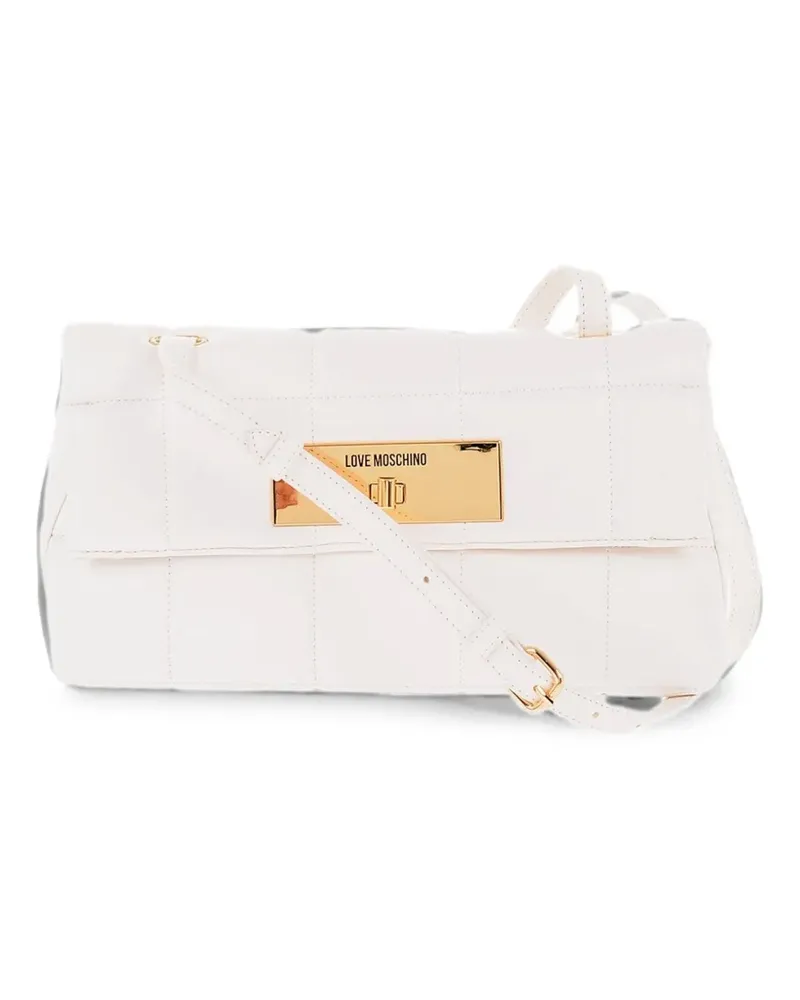 Moschino quilted turn-lock medium shoulder bag - Nude Nude