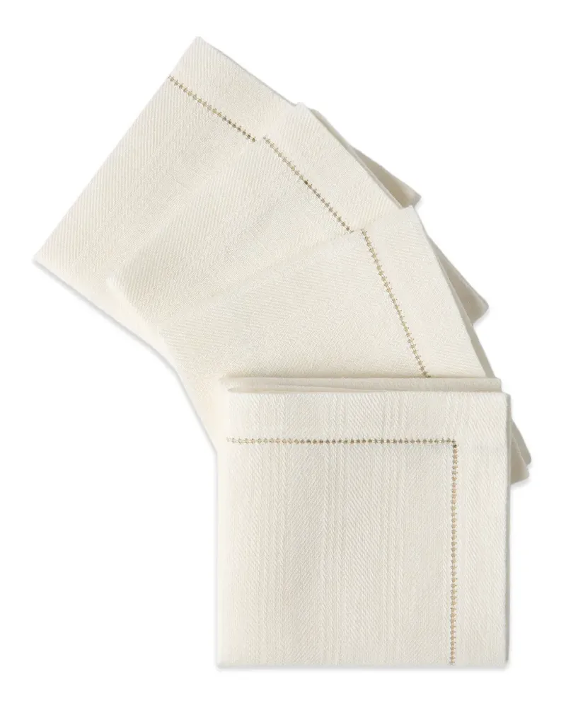 Brunello Cucinelli Gestreifte Serviette - Nude Nude