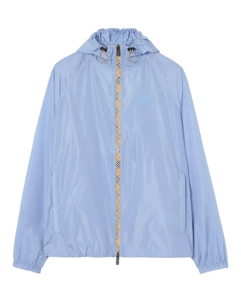 Burberry Checker-tape nylon hooded jacket - Blau Blau