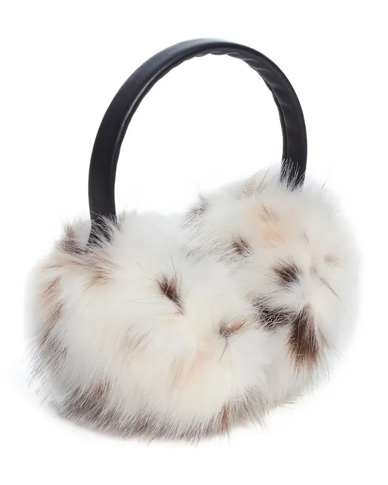APPARIS Esme animal-print ear muffs - Weiß Weiß