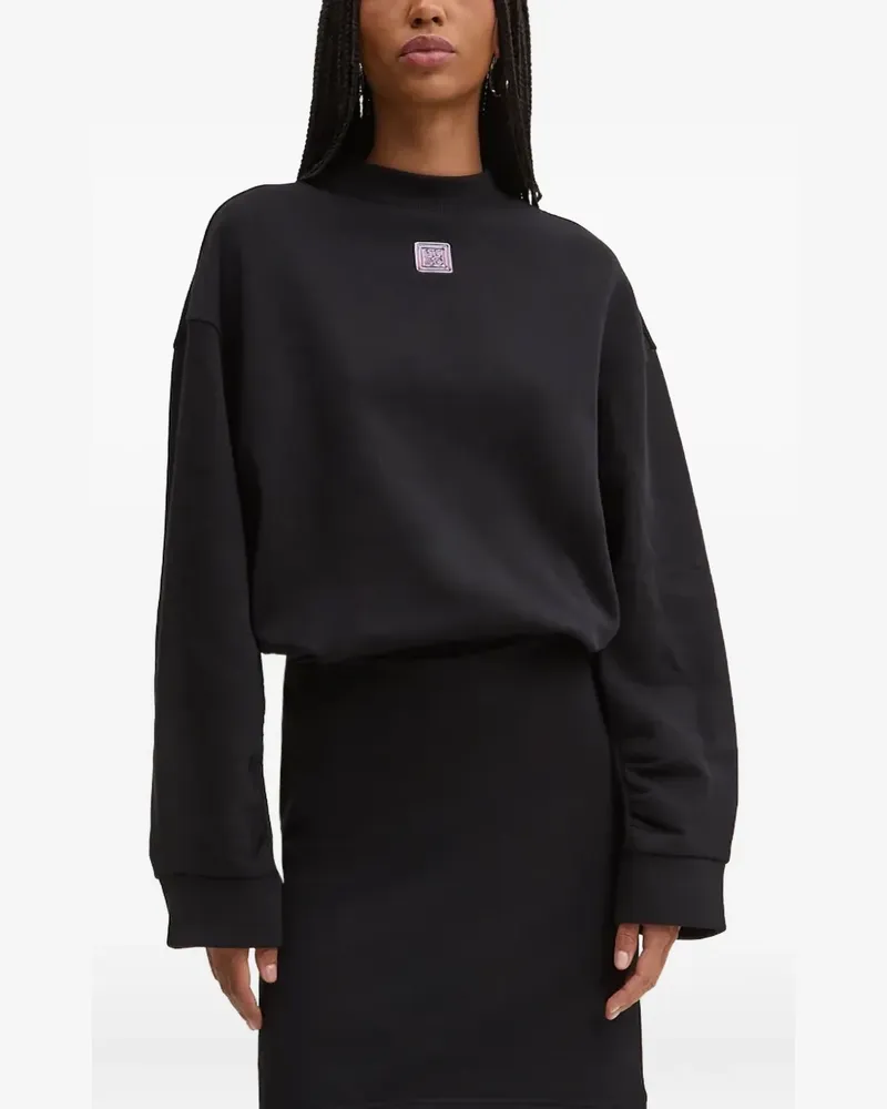 HUGO BOSS Kleid mit Logo-Schild - Schwarz Schwarz