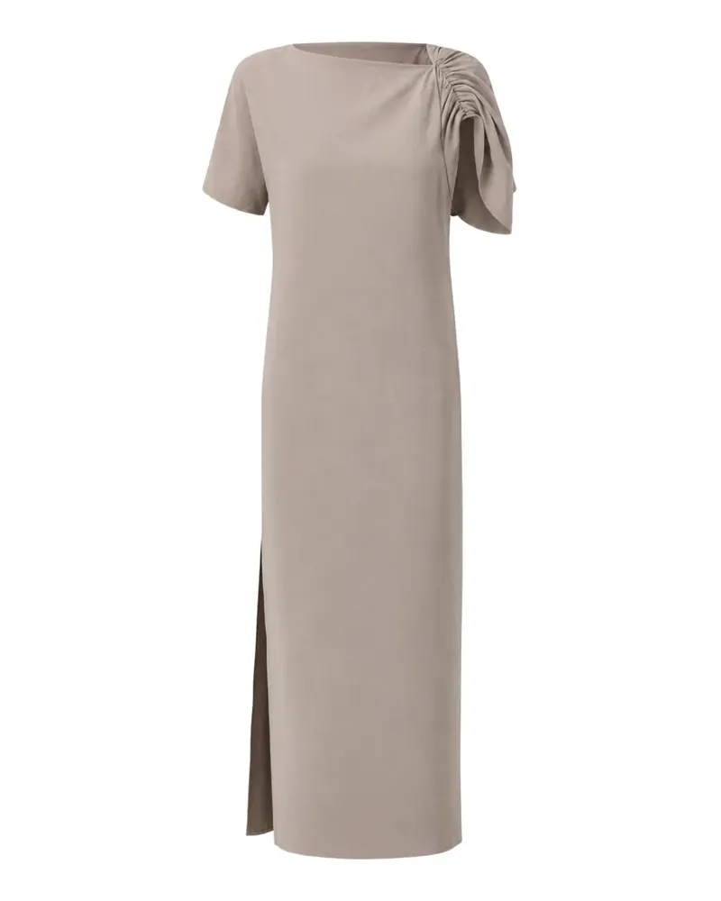 Studio Nicholson Palaestra gathered midi dress - Nude Nude