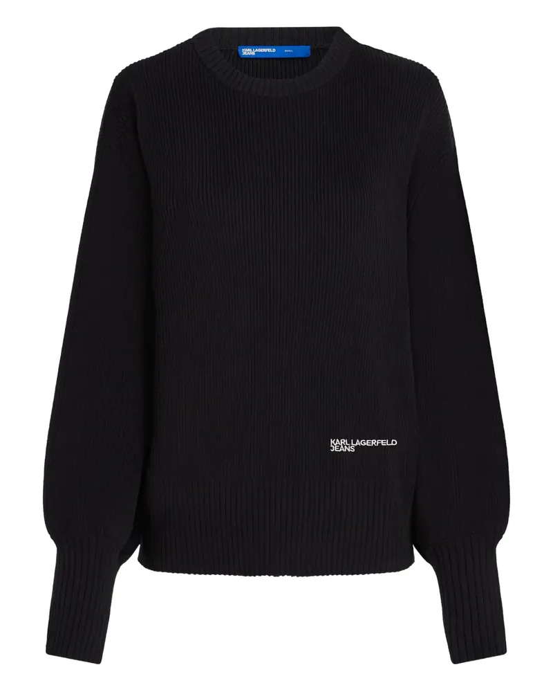 Karl Lagerfeld Pullover mit Ballonärmeln - Schwarz Schwarz