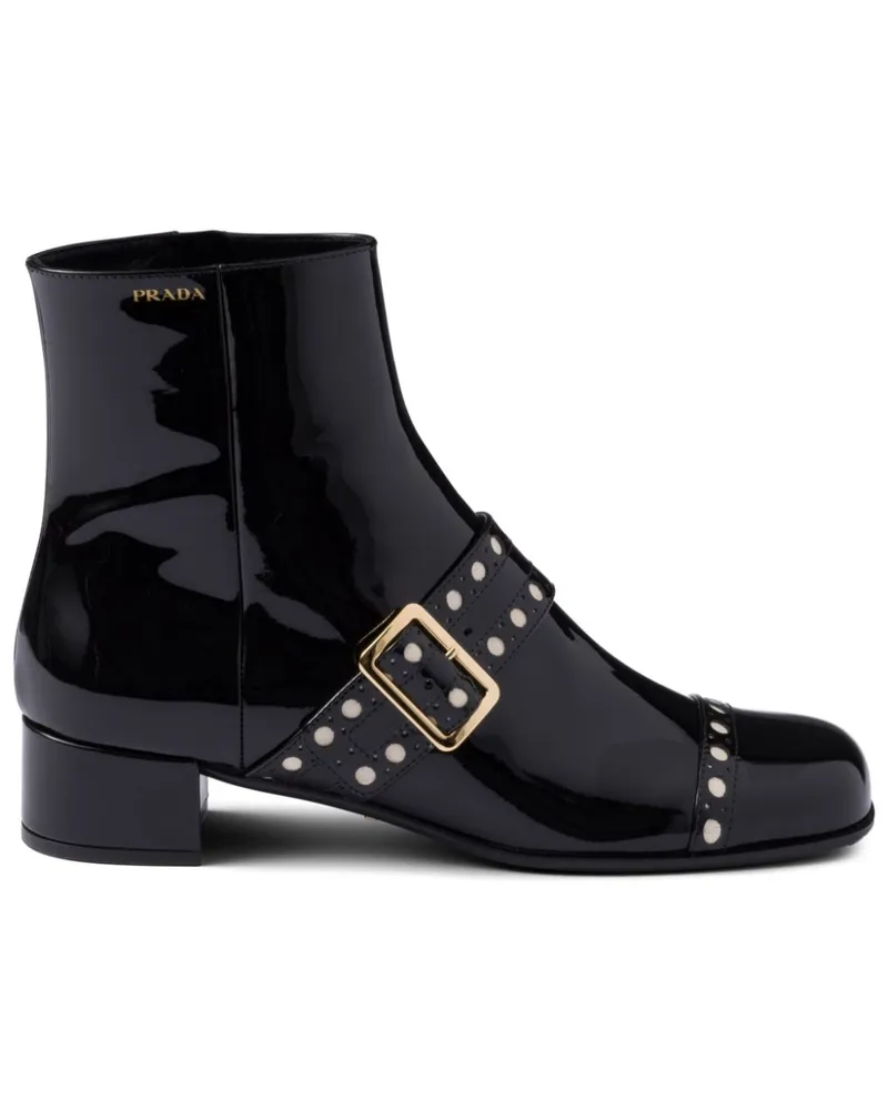 Prada Stiefel mit Lack-Finish 35mm - Schwarz Schwarz