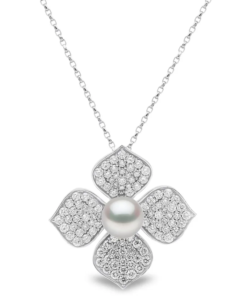 YOKO London 18kt Weißgoldanhänger mit Diamanten - Silber Silber