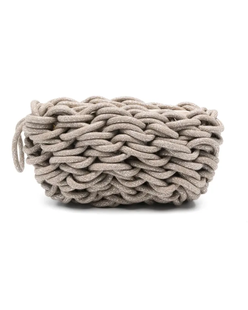 Alienina Gewebte Lina Clutch - Braun Braun