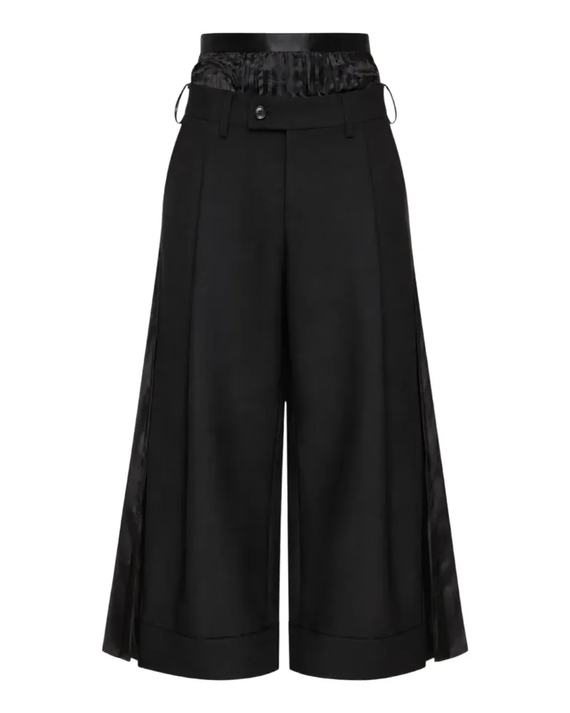 Junya Watanabe pleated layered trousers - Schwarz Schwarz