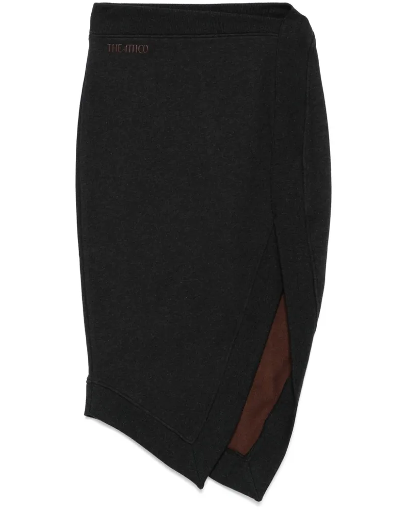 ATTICO Asymmetrischer Midirock - Schwarz Schwarz