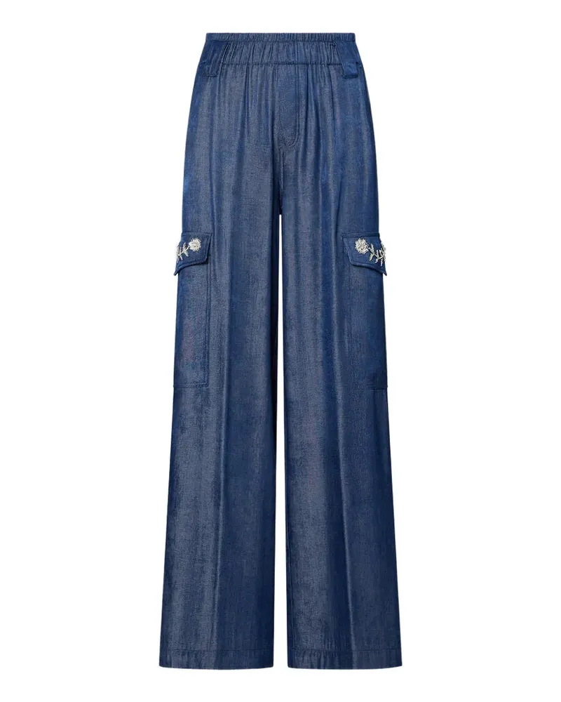 Liu Jo Hose mit Gürtelschlaufe - Blau Blau