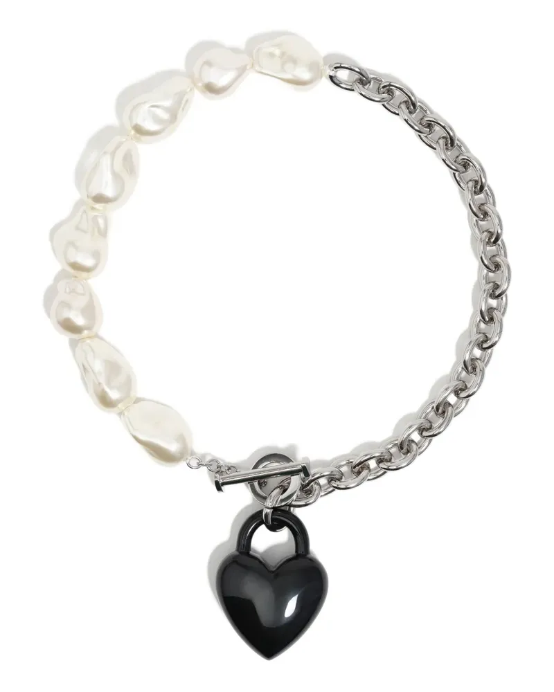 BIMBA Y LOLA heart-padlock necklace - Silber Silber