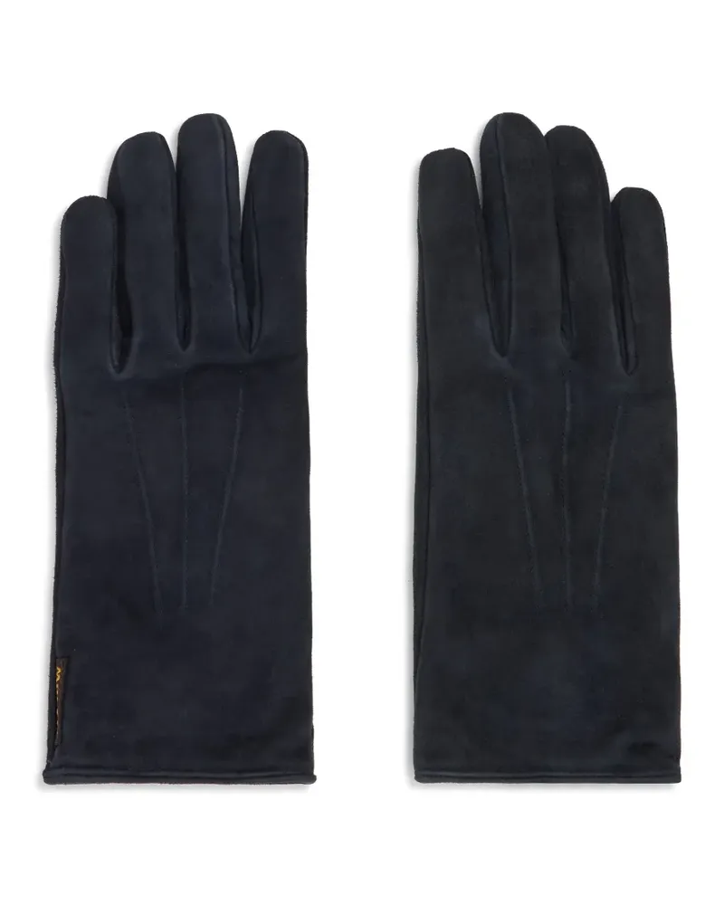 MOORER Handschuhe mit Druckknöpfen - Blau Blau