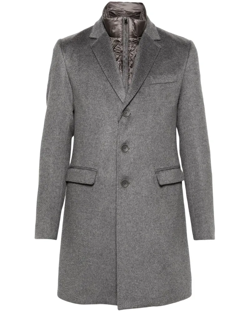 Herno Mantel im Layering-Look - Grau Grau