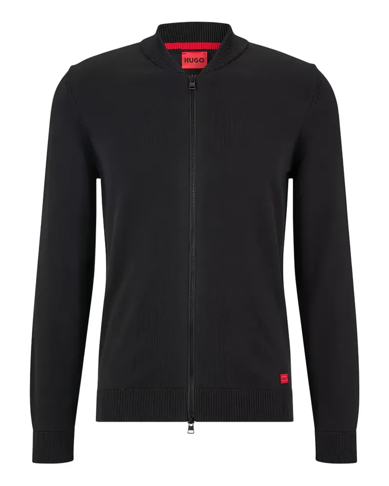 HUGO BOSS San Jaque Sweatshirt mit Reißverschluss - Schwarz Schwarz