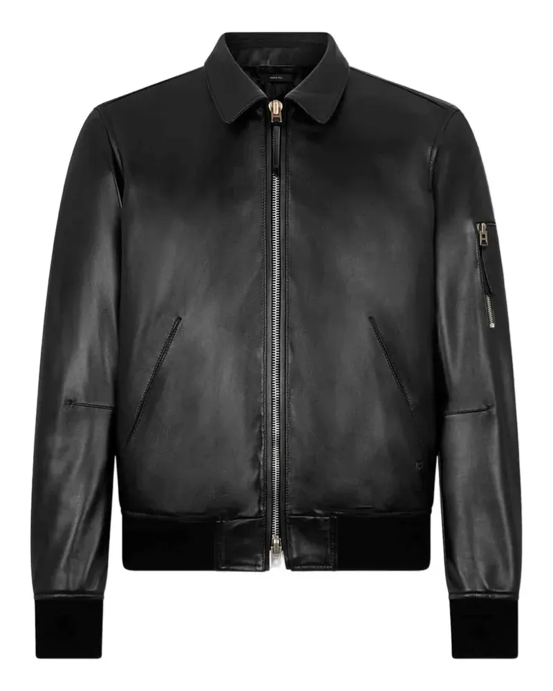 Tom Ford collar leather jacket - Schwarz Schwarz