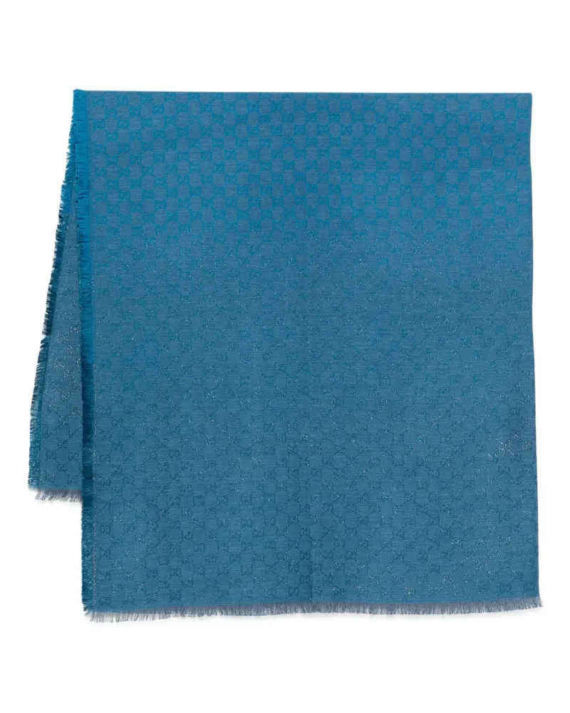 Gucci Schal mit Monogrammmuster - Blau Blau