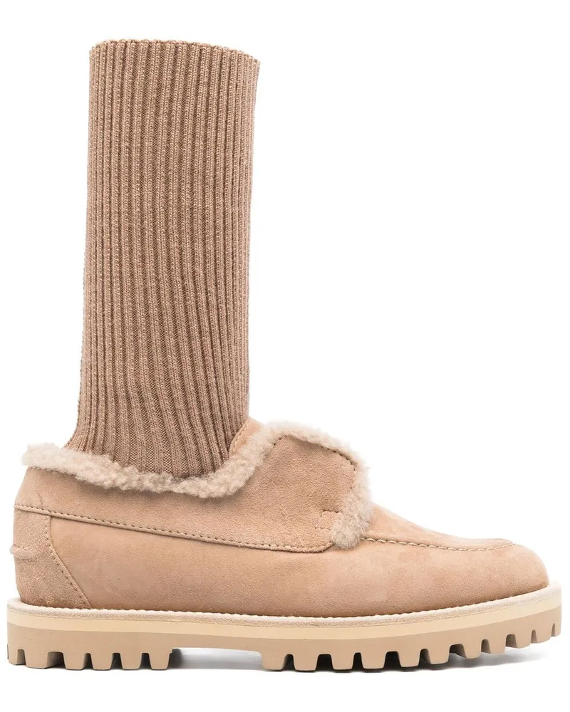 Le Silla Sock-Boots aus Wildleder - Braun Braun