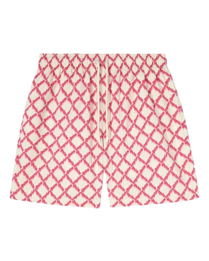 Palm Angels Badeshorts mit Logo - Rosa Rosa