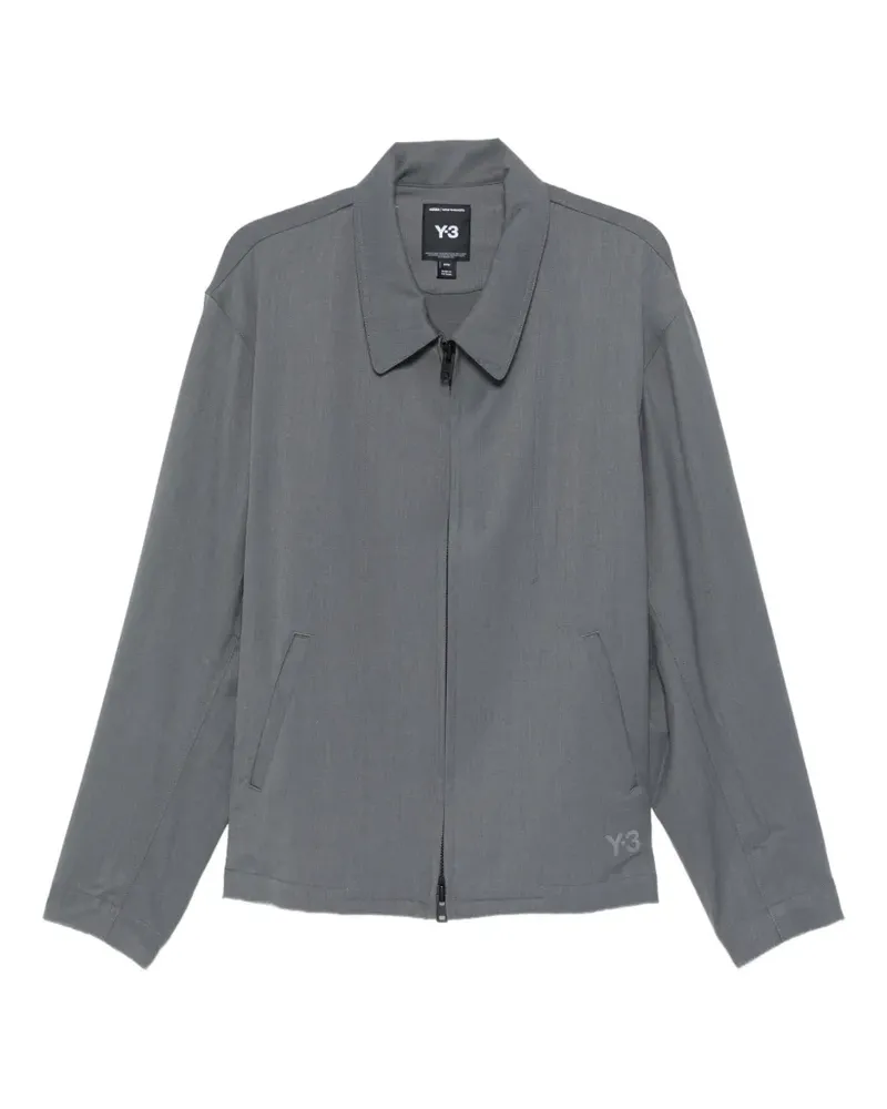 Y-3 Jacke mit Logo-Print - Grau Grau
