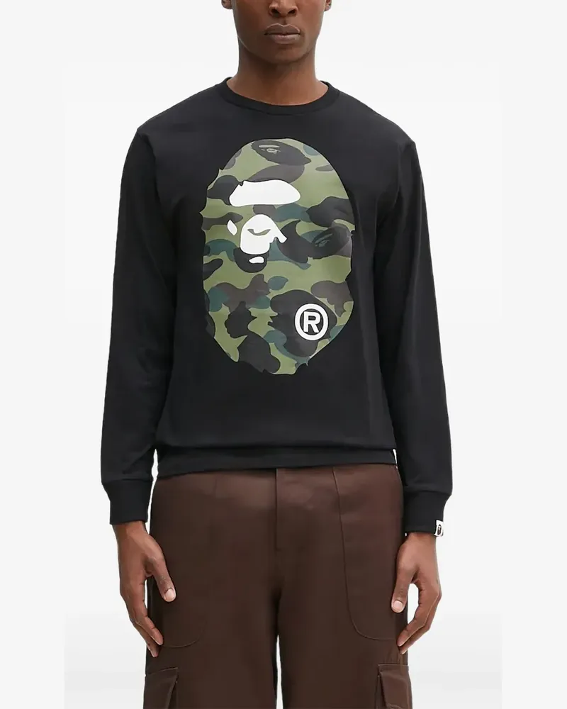 BAPE 1st Camo Big Head Ape Sweatshirt - Schwarz Schwarz
