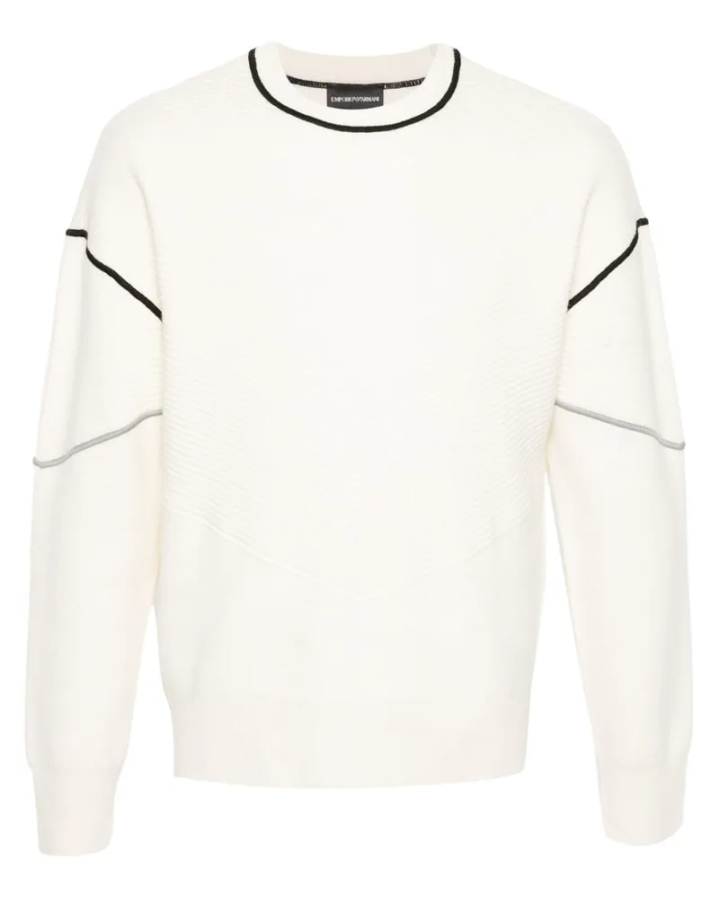 Emporio Armani Pullover mit geripptem Detail - Nude Nude