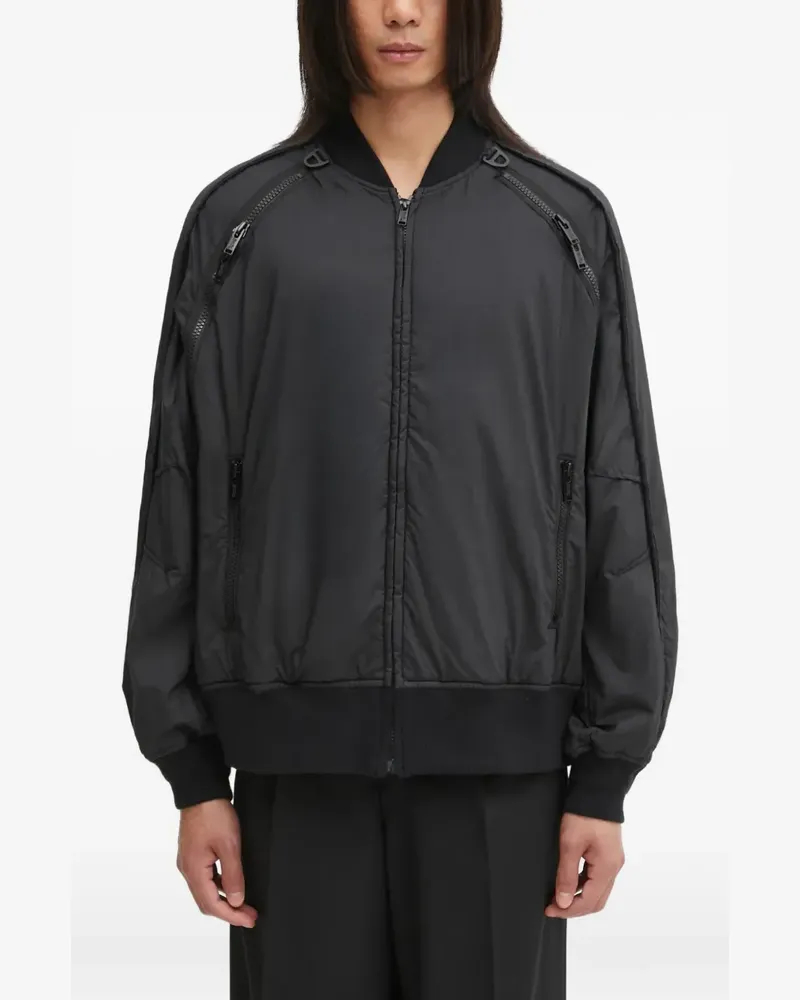 Undercover zip-detail bomber jacket - Schwarz Schwarz
