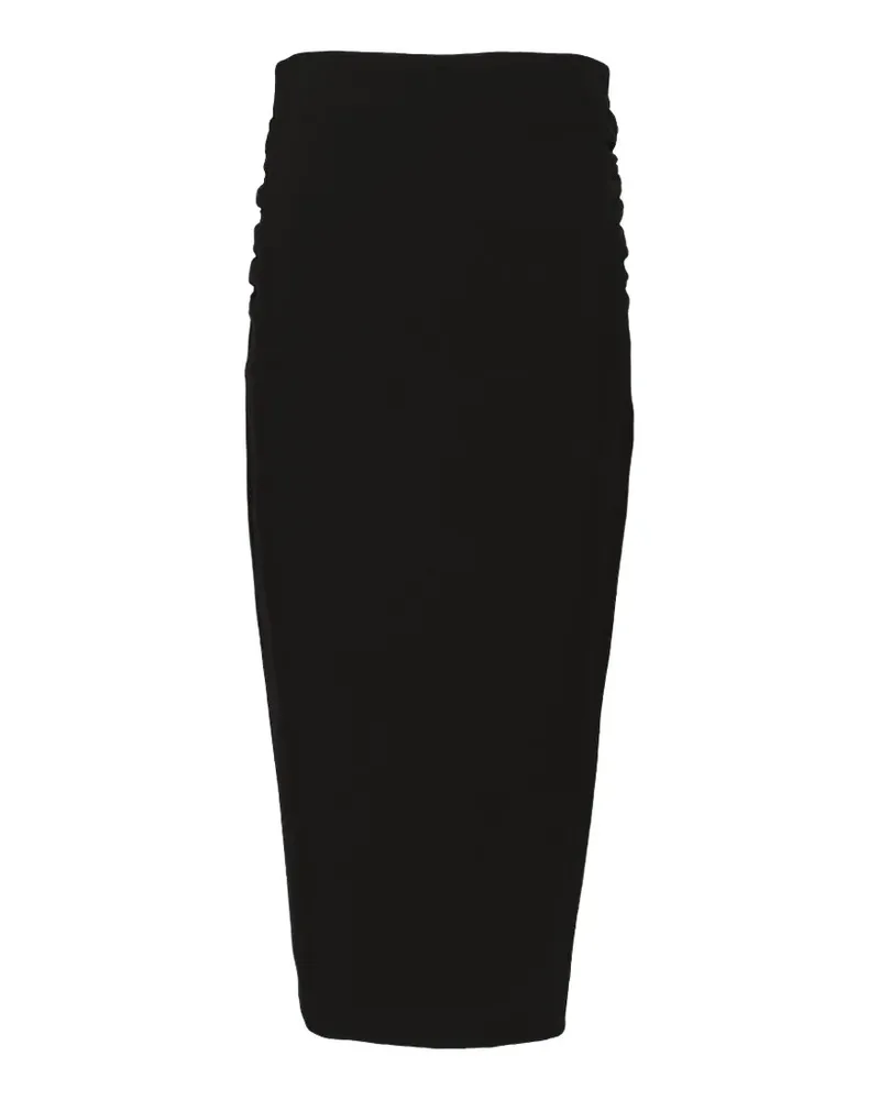 Max Mara ruched-detail midi skirt - Schwarz Schwarz