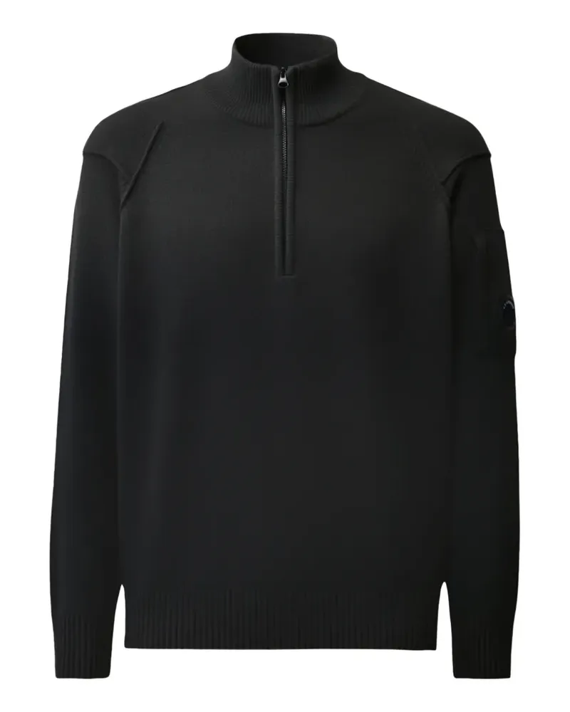 C.P. Company extrafine merino wool lens crewneck sweater - Schwarz Schwarz