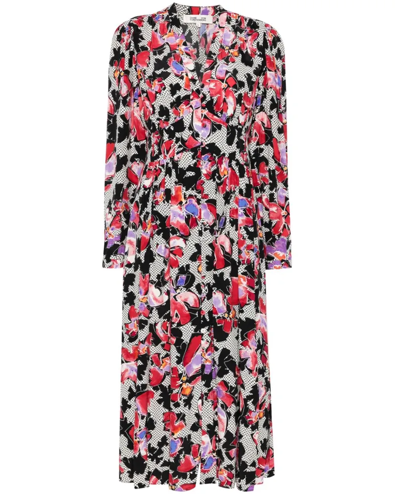 Diane von Furstenberg Erica Midikleid - Rot Rot