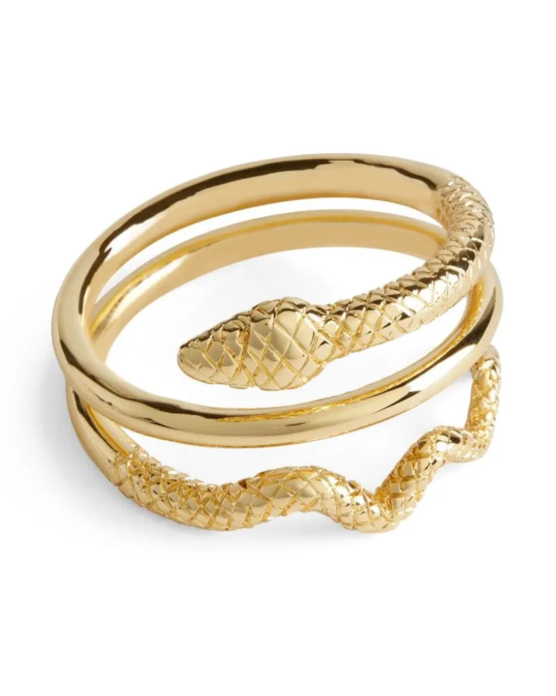 L’OBJET Servietten mit Schlangen-Effekt (Set aus vier) - Gold Gold