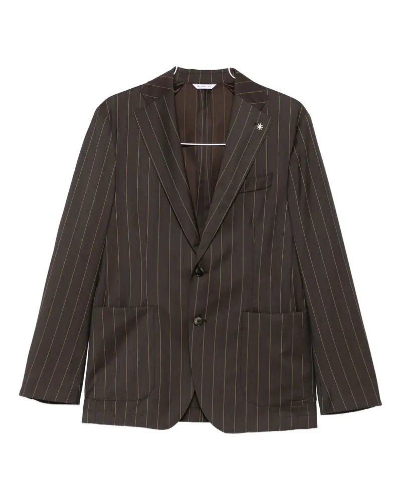 Manuel Ritz pinstripe blazer - Braun Braun