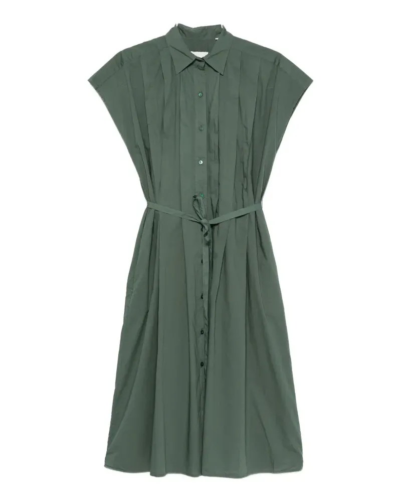 XACUS Mimi pleated belted mini dress - Grün Grün
