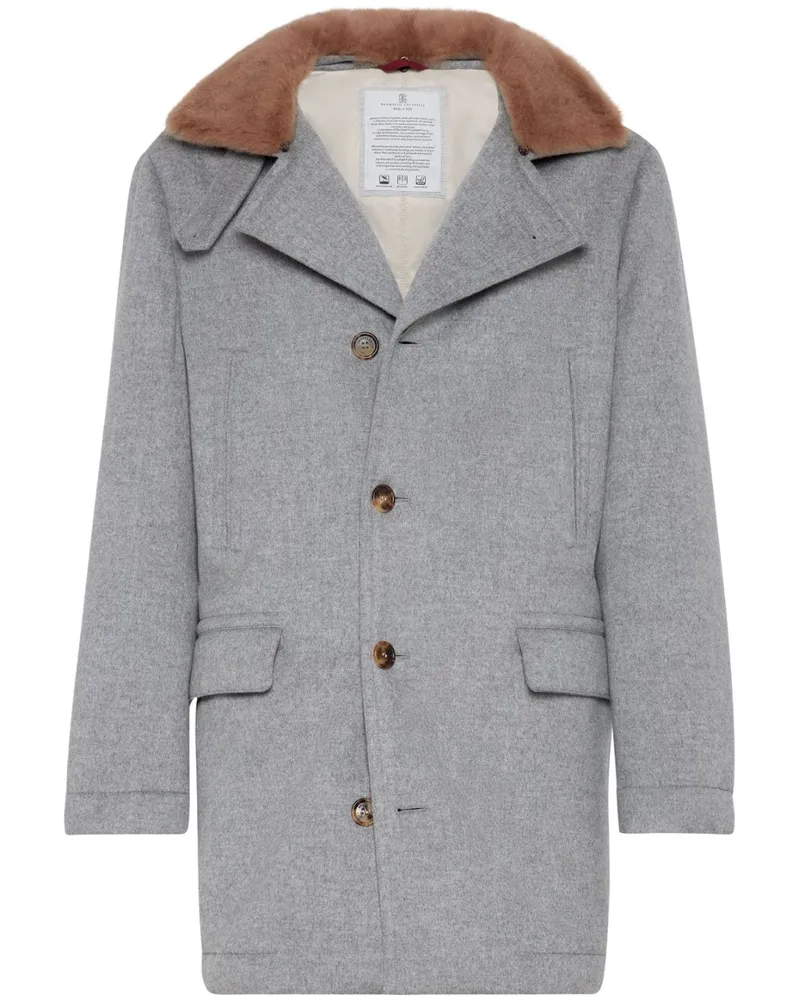 Brunello Cucinelli Mantel aus Kaschmir - Grau Grau
