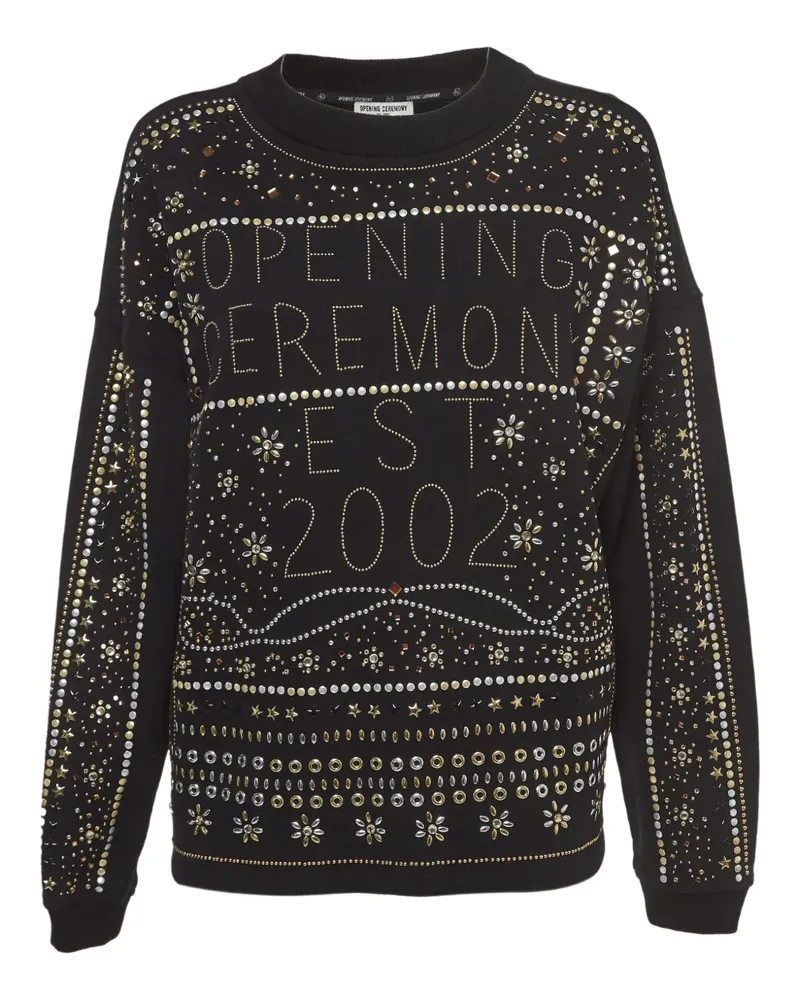 Opening Ceremony Sweatshirt mit Nieten - Schwarz Schwarz