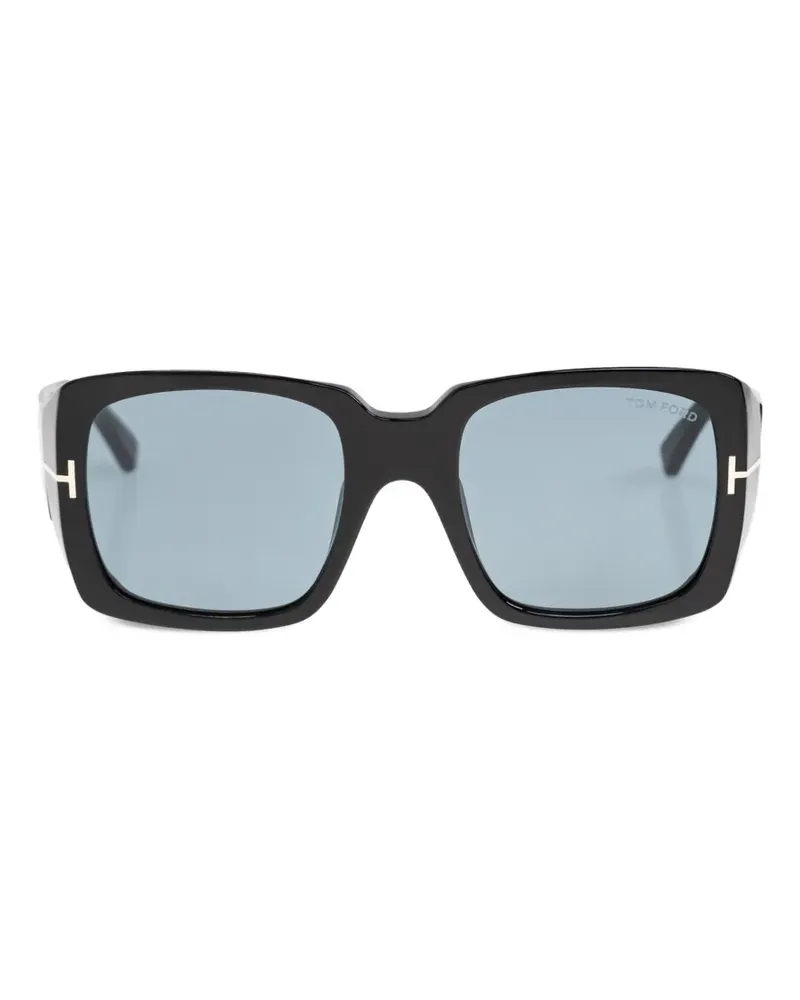 Tom Ford Sonnenbrille mit eckigem Gestell - Schwarz Schwarz