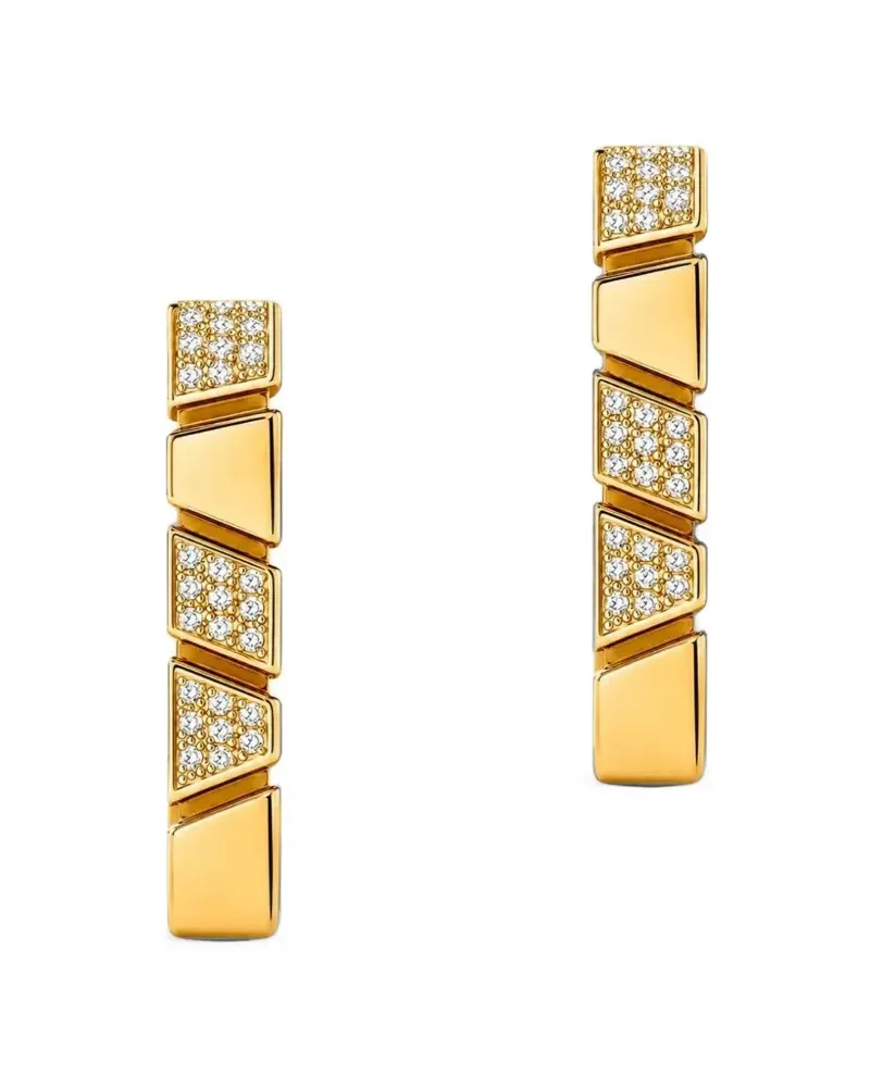 Loyal.e Paris Ride & Love diamond hoop earrings - Gold Gold