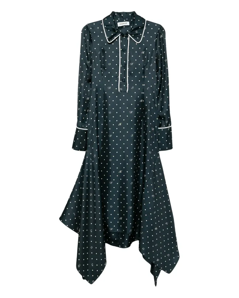 Monse Midikleid mit Wasserfallausschnitt - Blau Blau