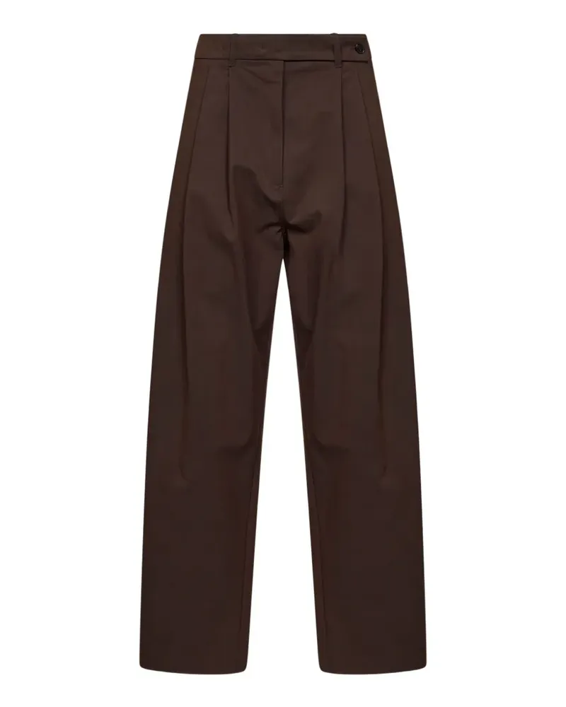 Co Wide-Leg-Hose mit Bundfalten - Braun Braun