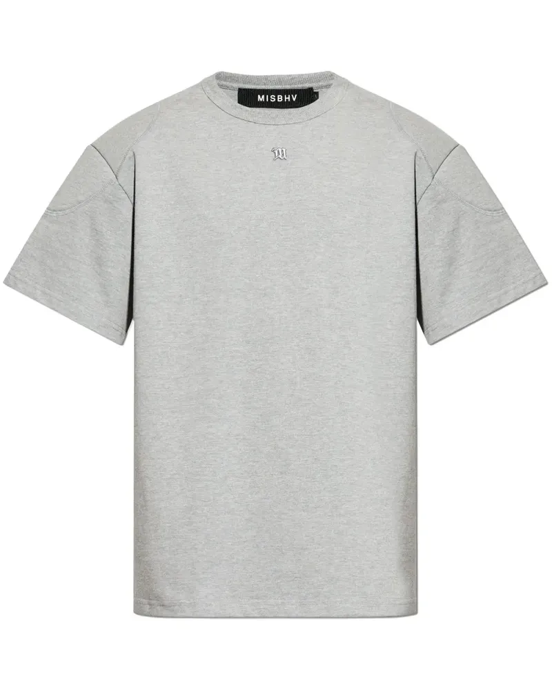 MISBHV T-Shirt mit Logo-Stickerei - Grau Grau