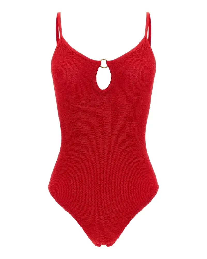 Hunza G Toni Badeanzug mit Ringdetail - Rot Rot