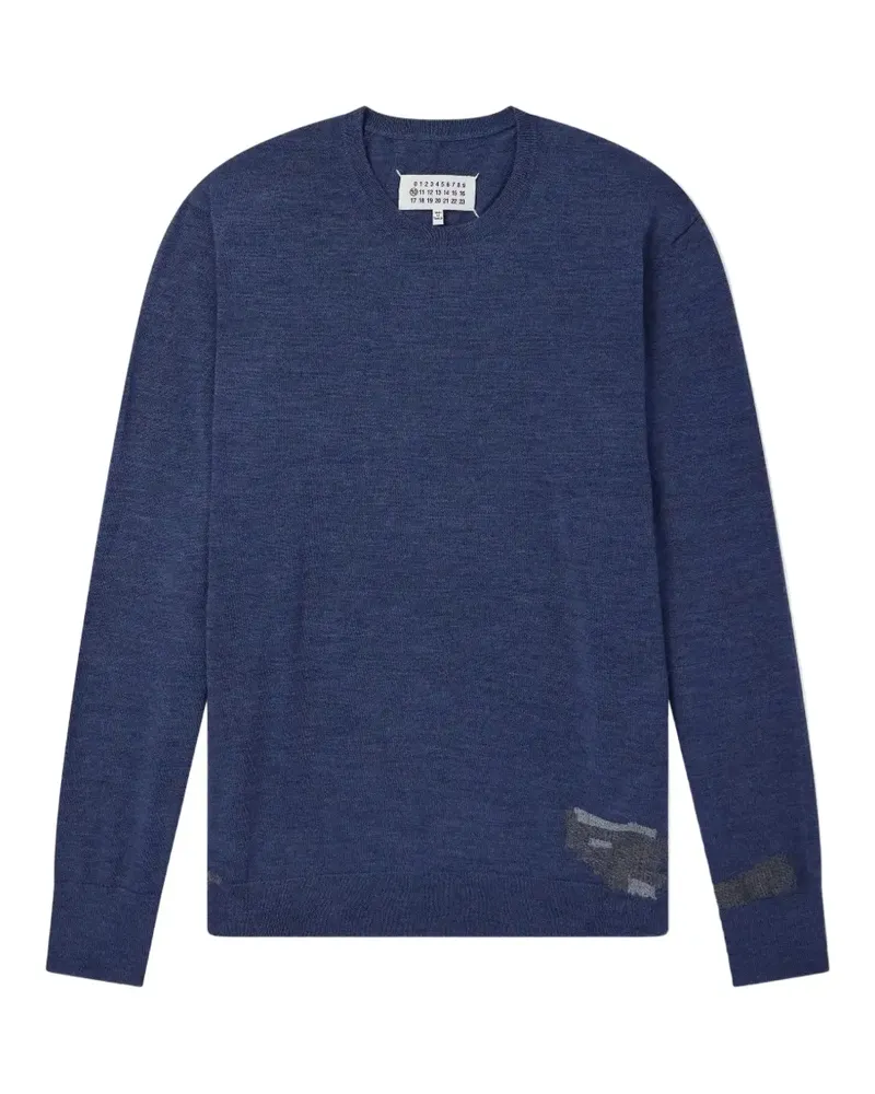 Maison Margiela Pullover mit Patch - Blau Blau