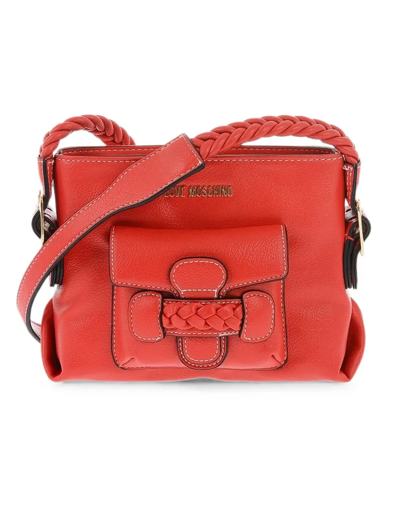Moschino braided-detail cross body bag - Rot Rot