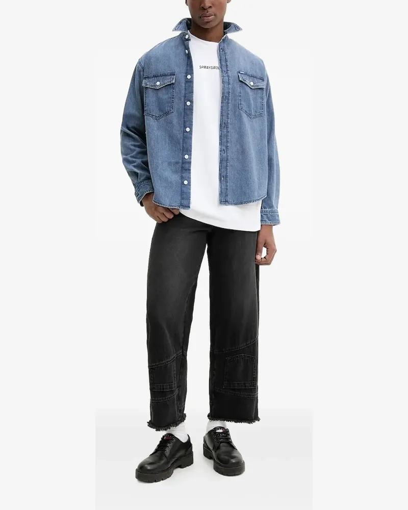 Desigual Ausgefranste Jeans - Schwarz Schwarz