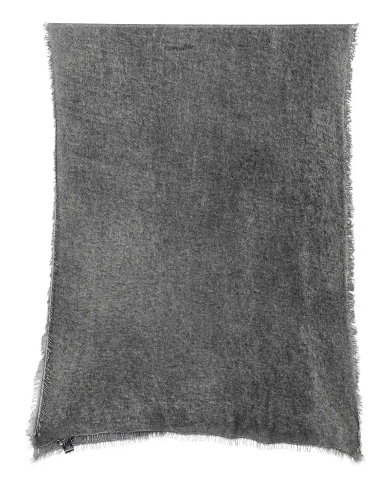 Avant Toi Schal mit ausgefransten Kanten - Blau Blau