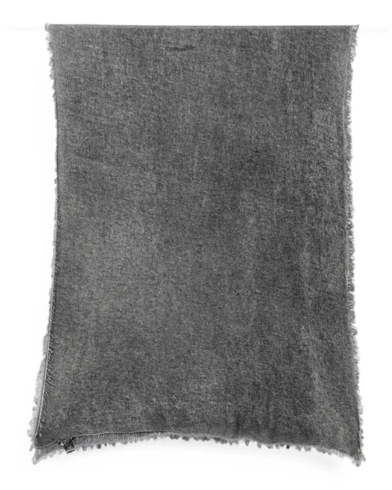 Avant Toi frayed-edge scarf - Blau Blau