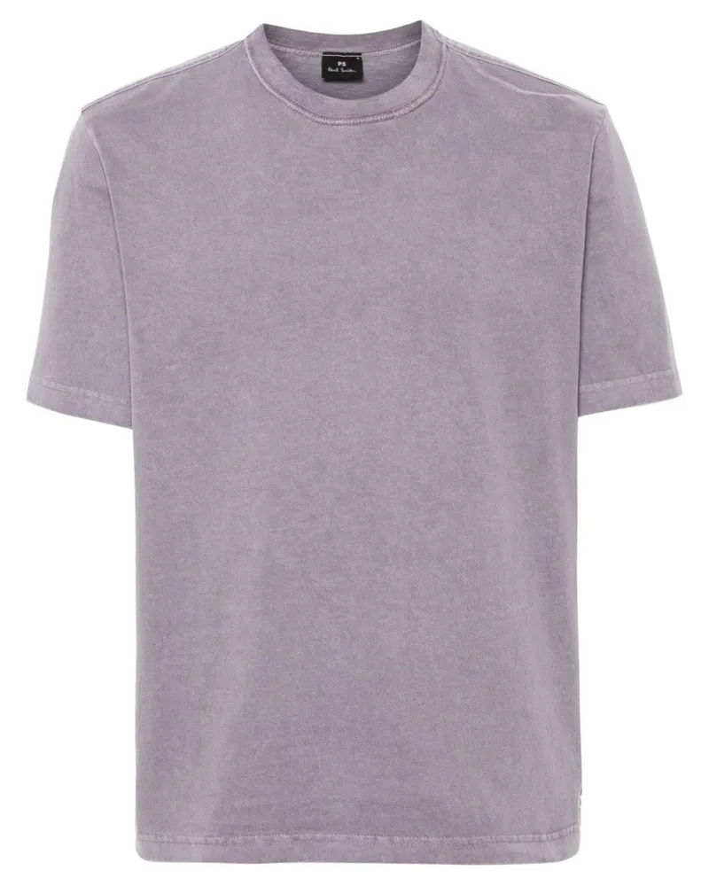 Paul Smith T-Shirt mit Logo-Patch Violett