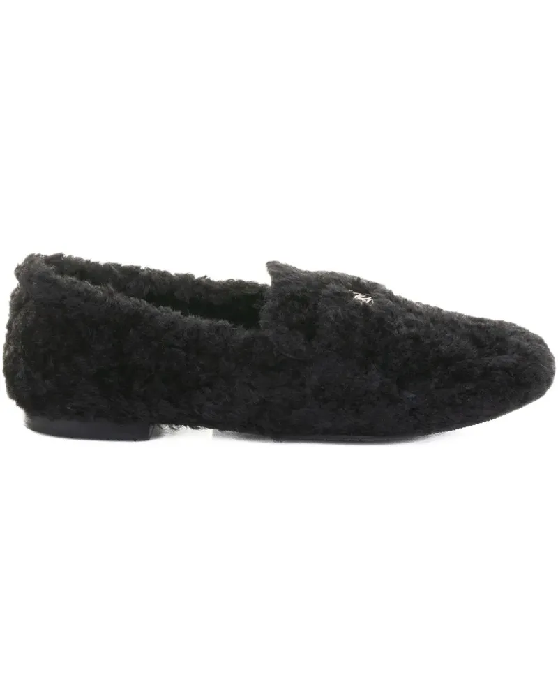 Casadei Shearling-Loafer - 000 BLACK 000